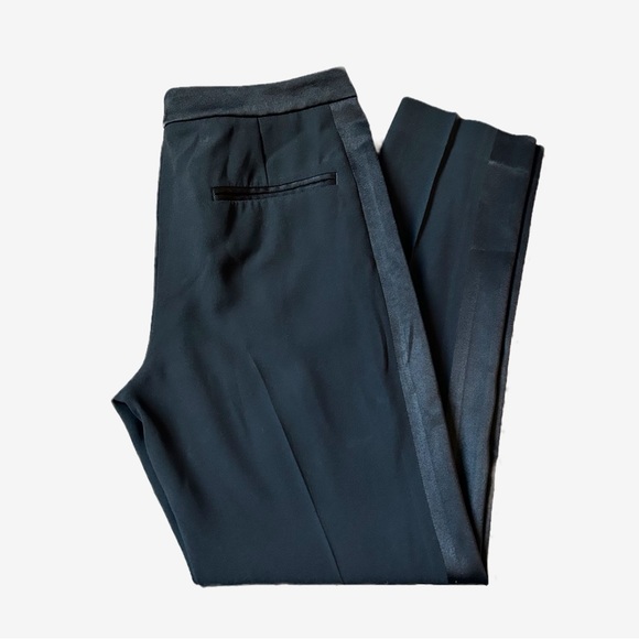 rag and bone black trouser with satin side stripes - Picture 3 of 12